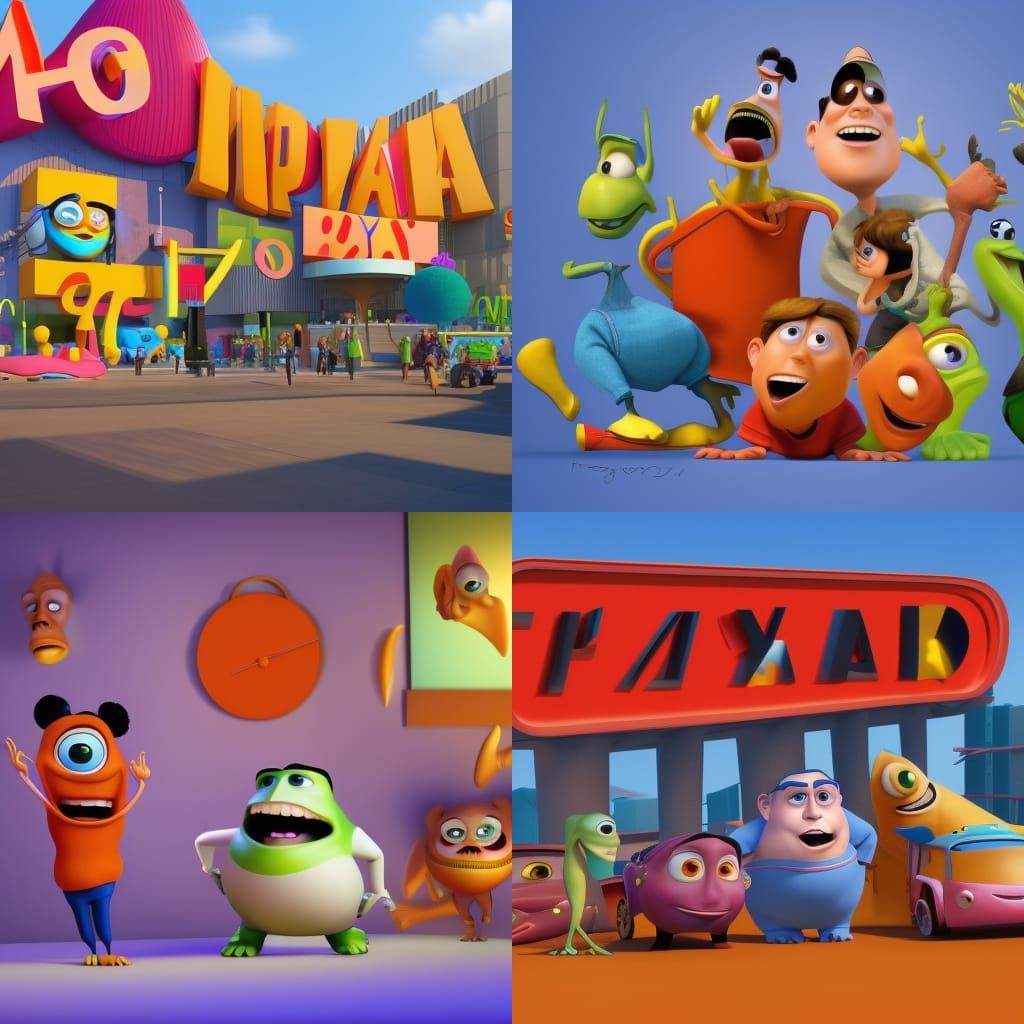 Vibrant 3D Digital Art in Pixar Style