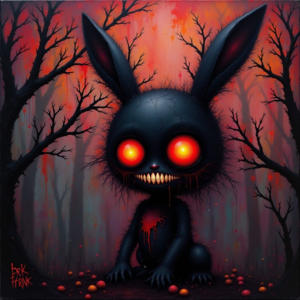 Glowing Eyes in the Dark, a Cyberpunk Portrait