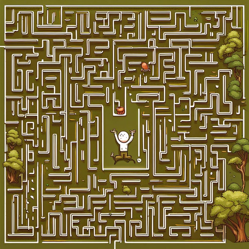 Intricate Maze Design with Natural Lighting
