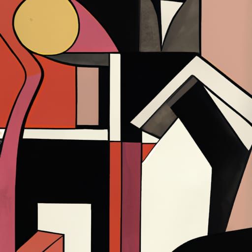 Abstract Cubist Income/Outcome in Euclidean Style