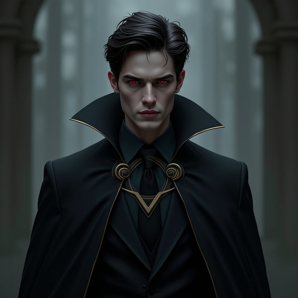 Alec in Volturi Cloak: Dark Fantasy Portrait