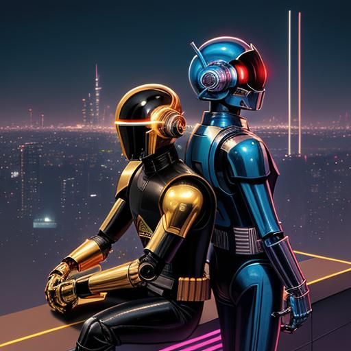 Daft Punk on Coruscant: Anime Concept Art