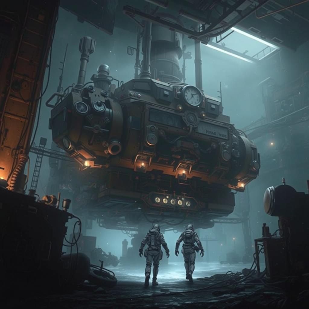 Icy Submechanopunk Cityscape Inspired by Miyazaki