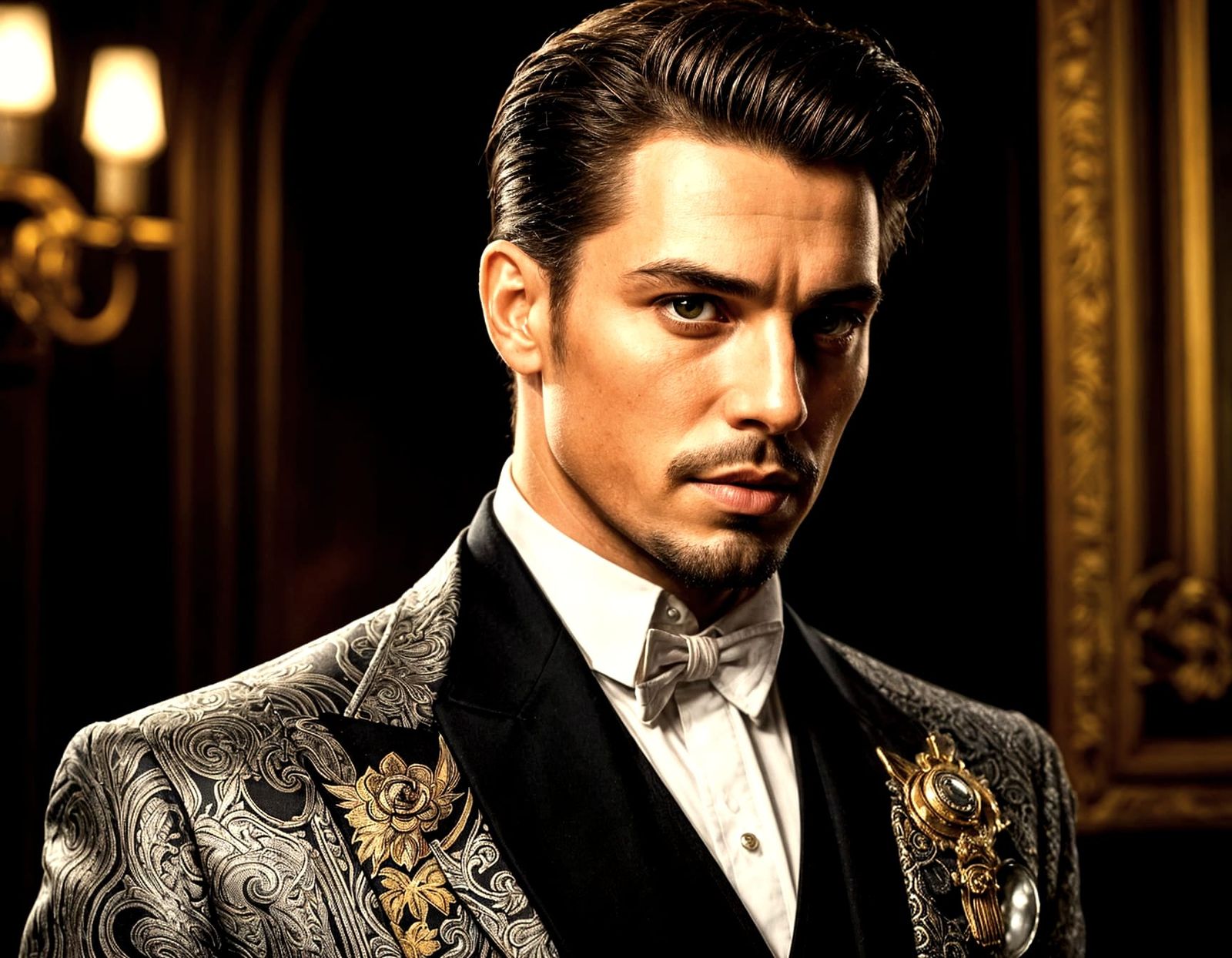 Debonair 1950s Fashion in Film Noir Style