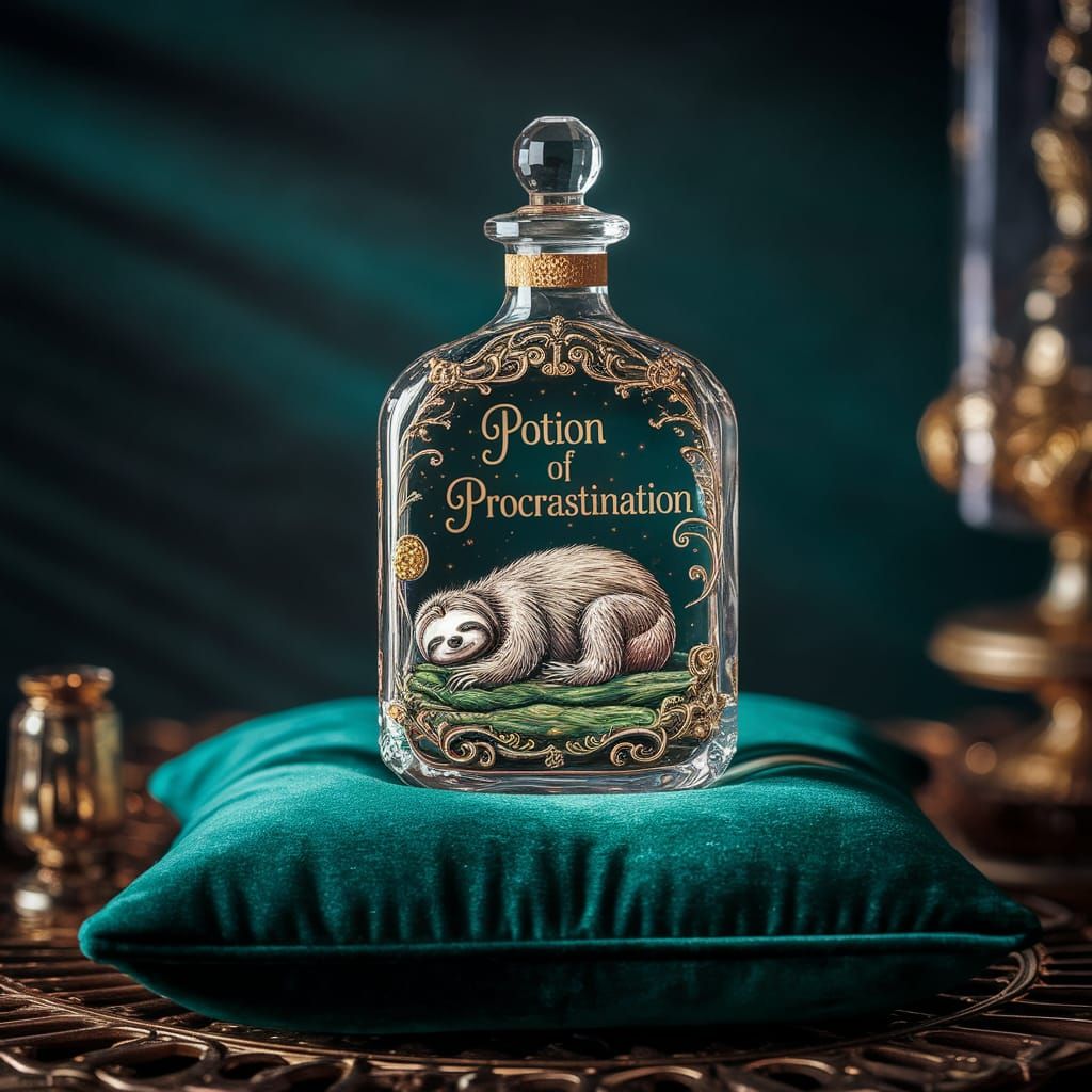 Ethereal Crystal Bottle in Vintage Aesthetic