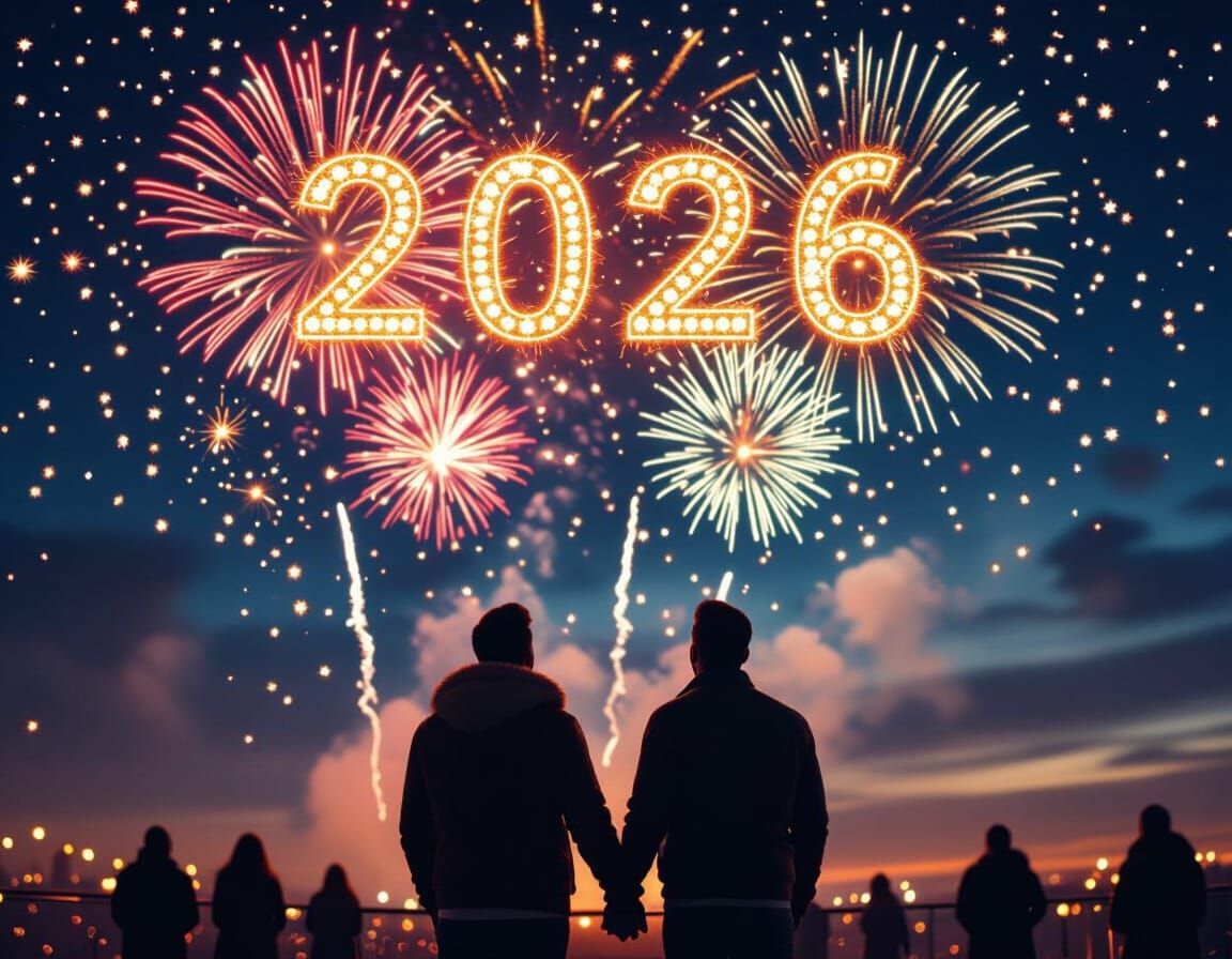 Couple Watches Fireworks Spell 2026