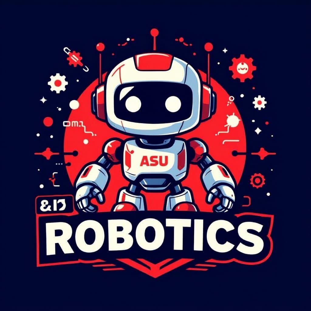 Fun ISA Robotics Logo with ISU School Colors