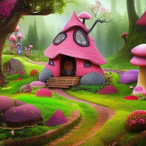 Enchanting Gnome House with Mushroom Roof
