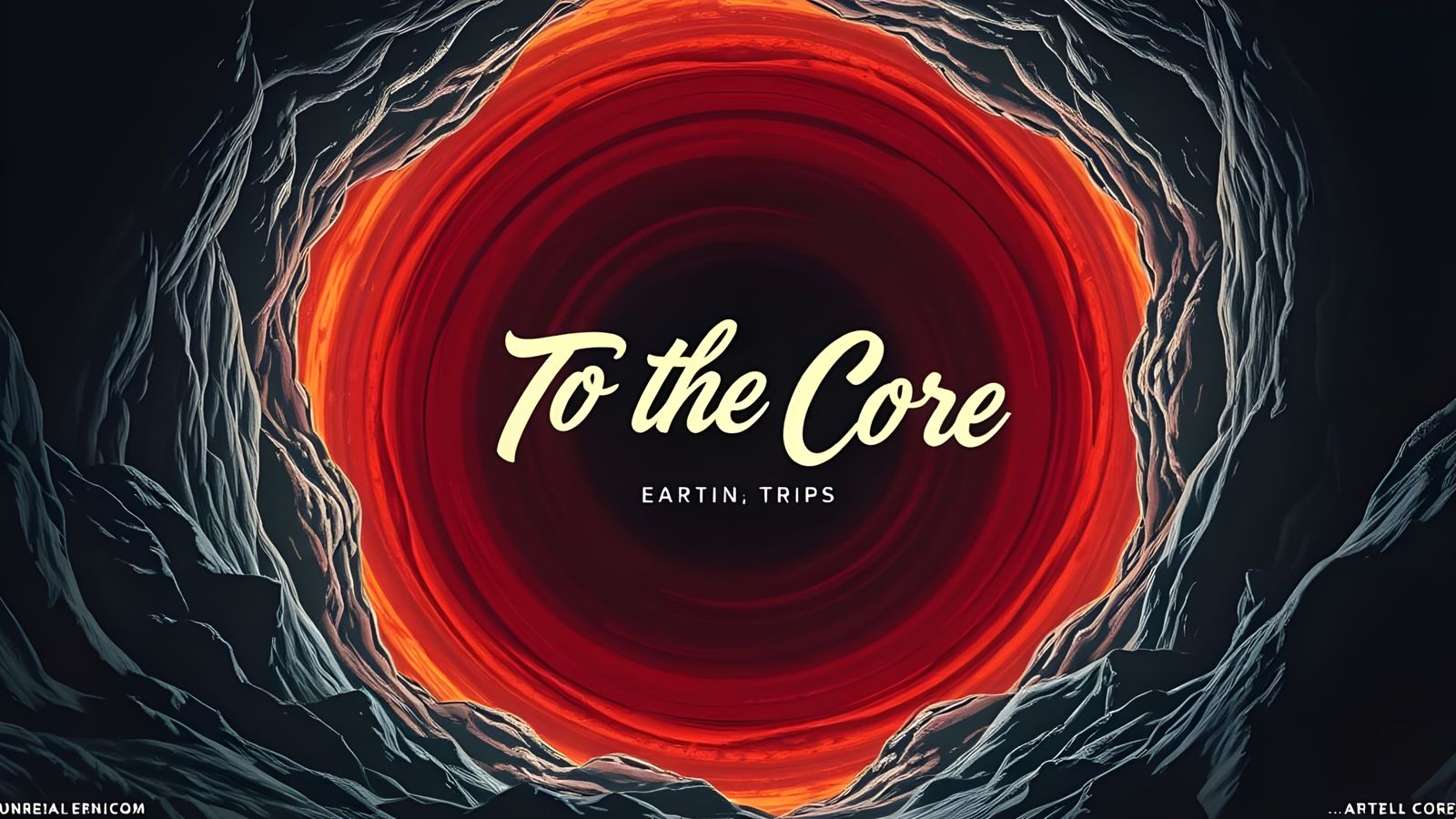 Vintage Travel Poster: Journey to Earth's Core