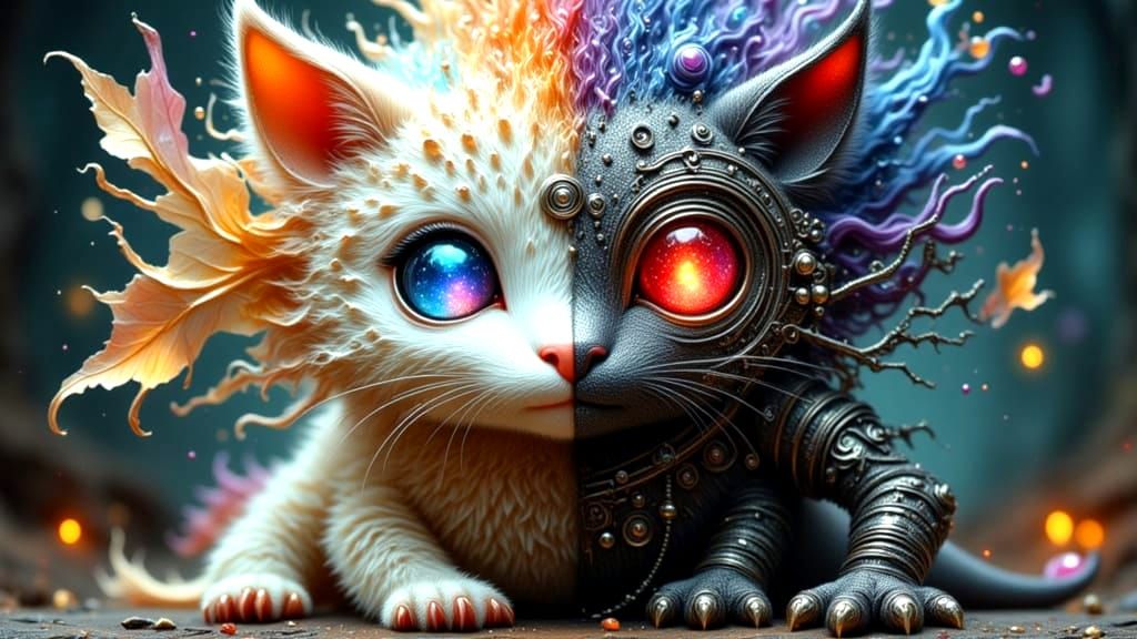 Fantastical Celestial Steampunk Creature Portrait