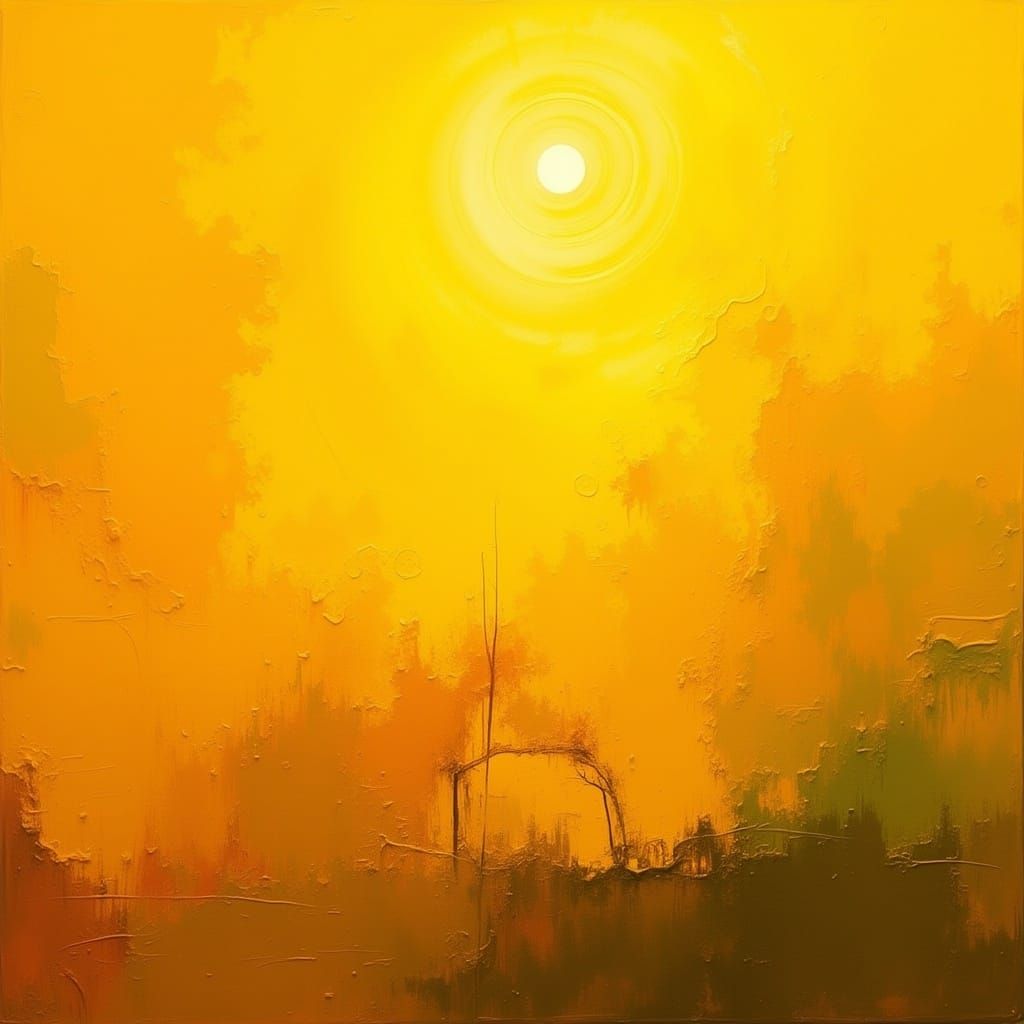 Radiant Yellow Hues in Impressionistic Style