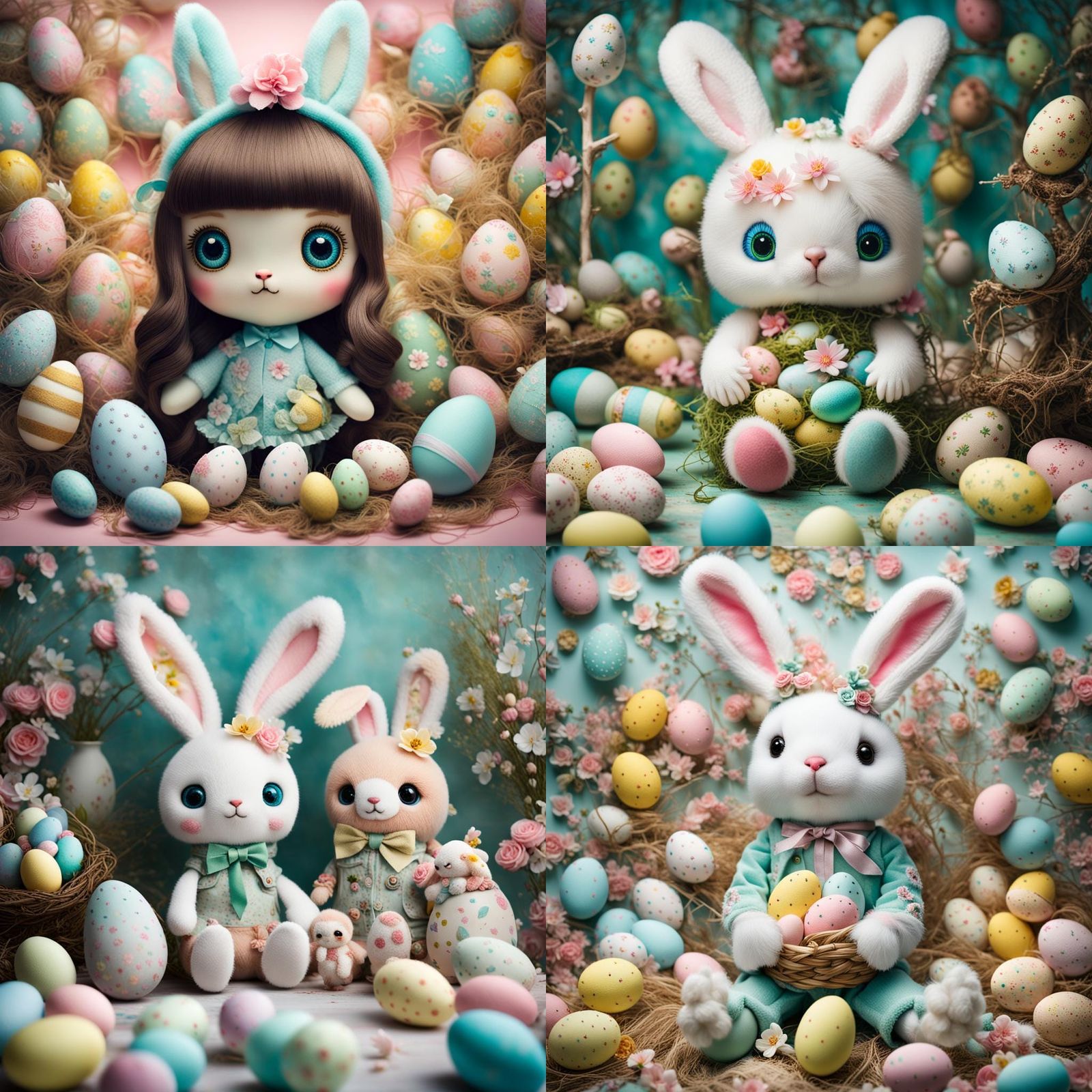 Pop Surrealist Stuffed Animal Plush in Detailed Photo