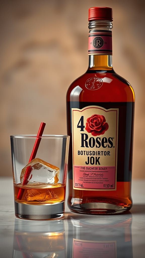 Bourbon Still Life in Photorealistic Style