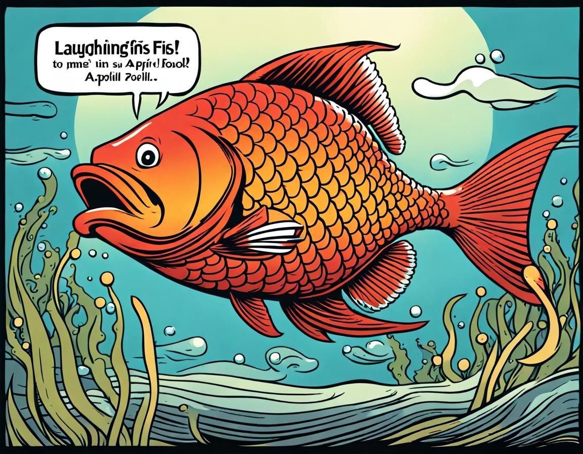 Humorous Fish Illustration for April Fools'