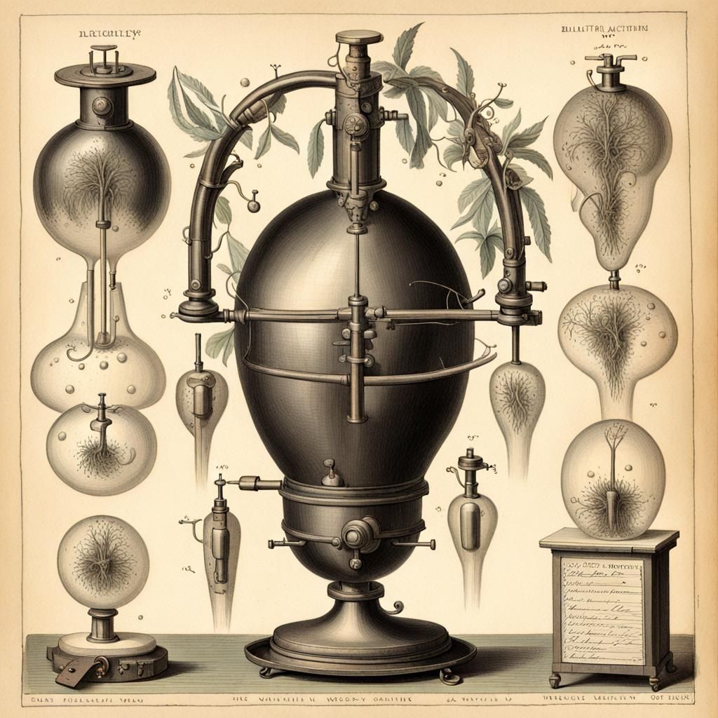 Botanical Bubble Machine in 1800s Style