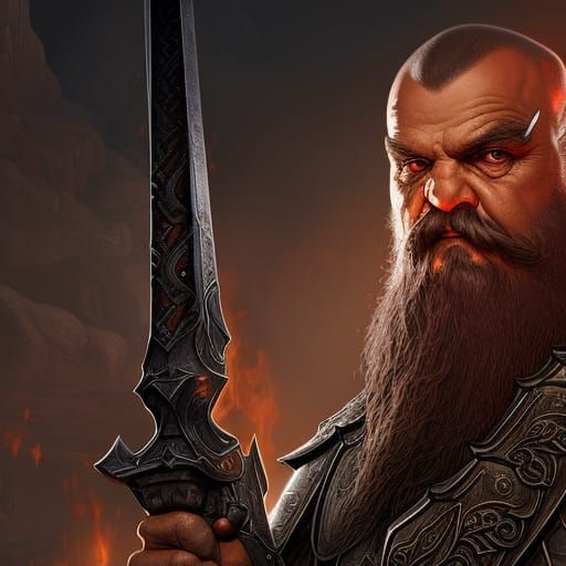 A dwarf in the great forge.