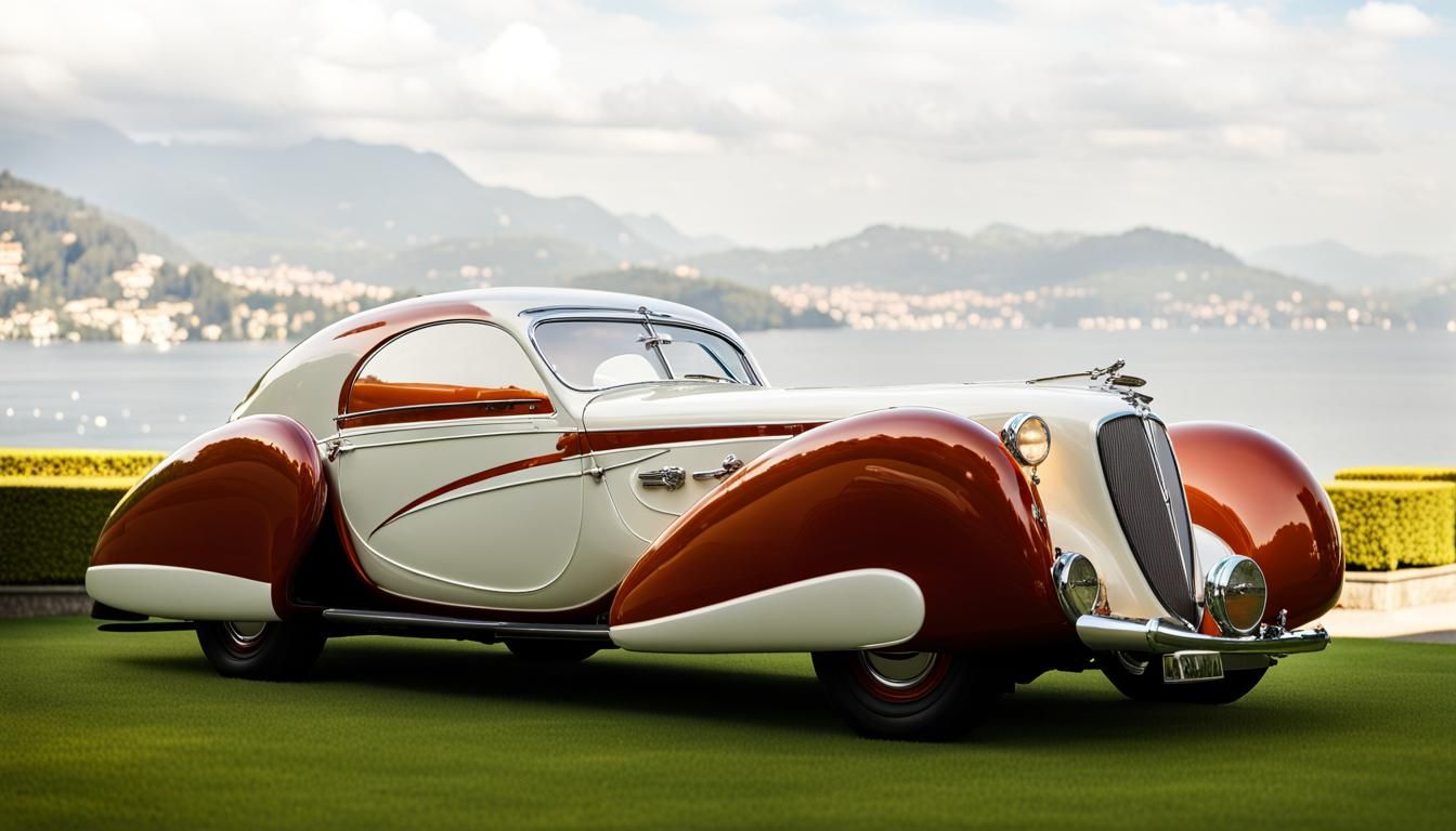 Art Deco 1939 Luxury Car at Lake Como