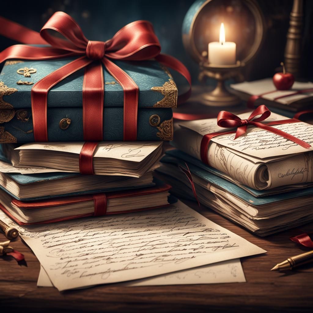 Nostalgic Handwritten Letters with Ribbon