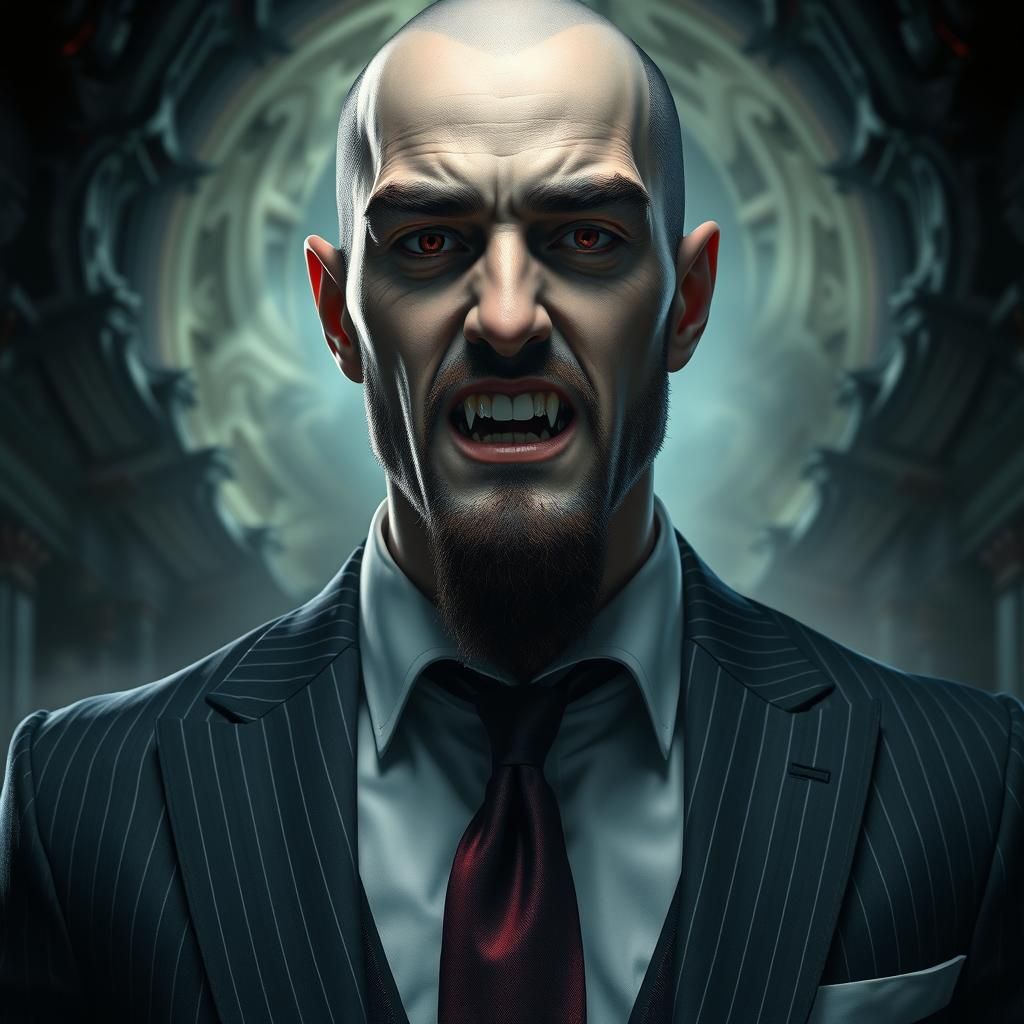 Handsome Vampire in Pinstripe Suit, Trending Art