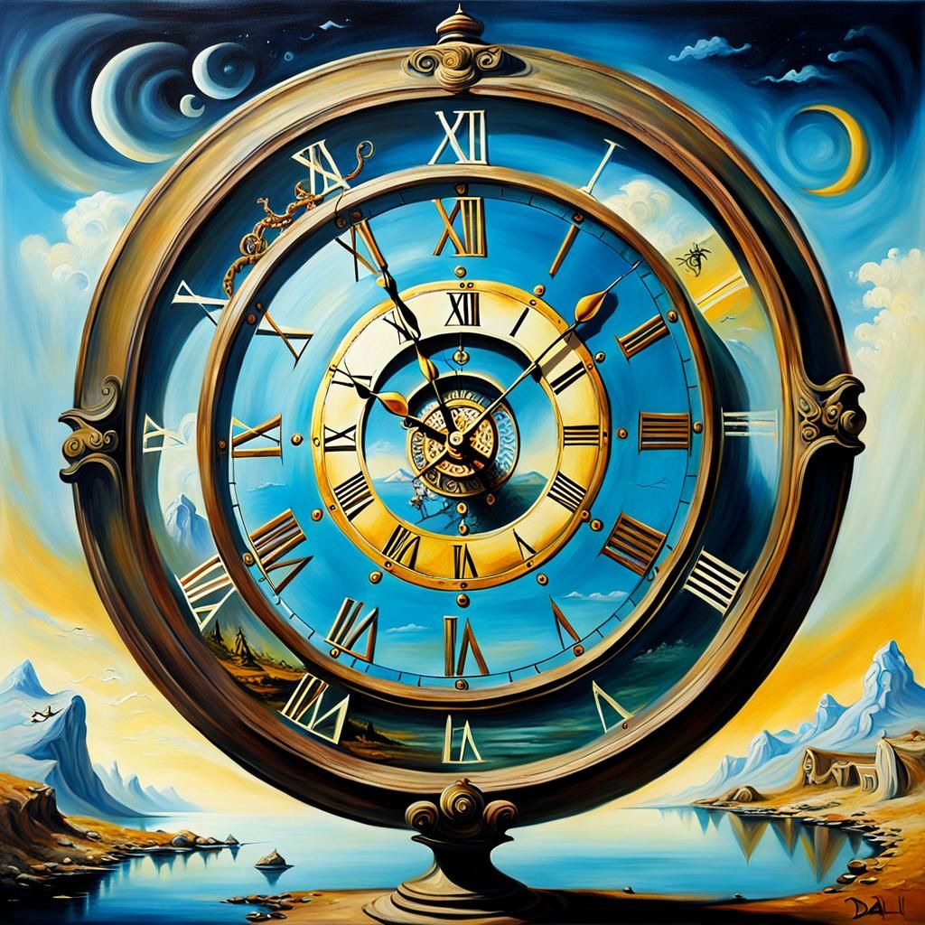 Surreal Fantasy Clock Inspired by Dali