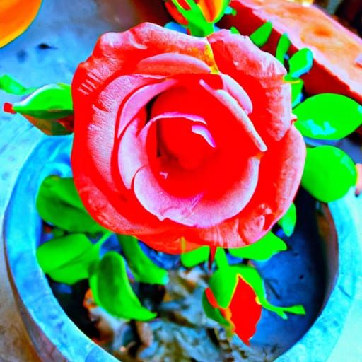 AI Generated Rose Well Image