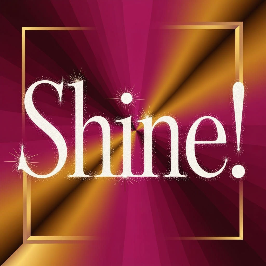 Ethereal Pop-Art Masterpiece: Shimmering Sparkling Text