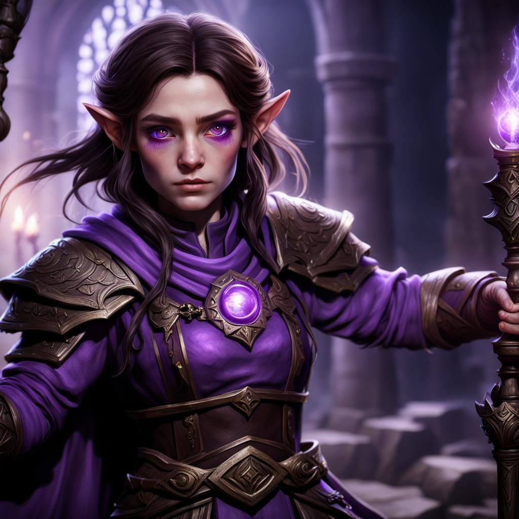 Halfling Cleric with Glowing Eyes: Fantasy Concept Art