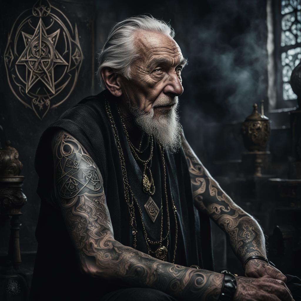 Warlock's Arcane Tattoo in 8K Detail