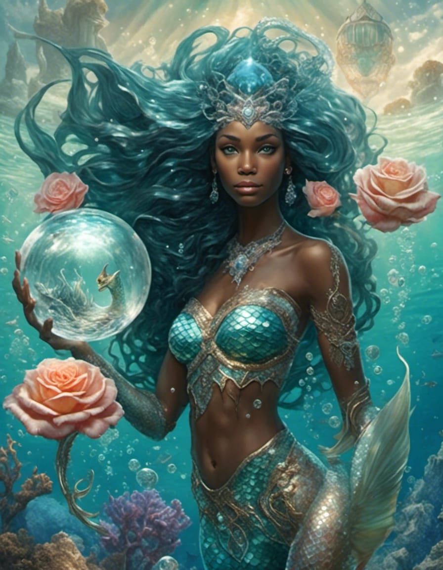 Merman Gifts Orb to Mermaid Queen