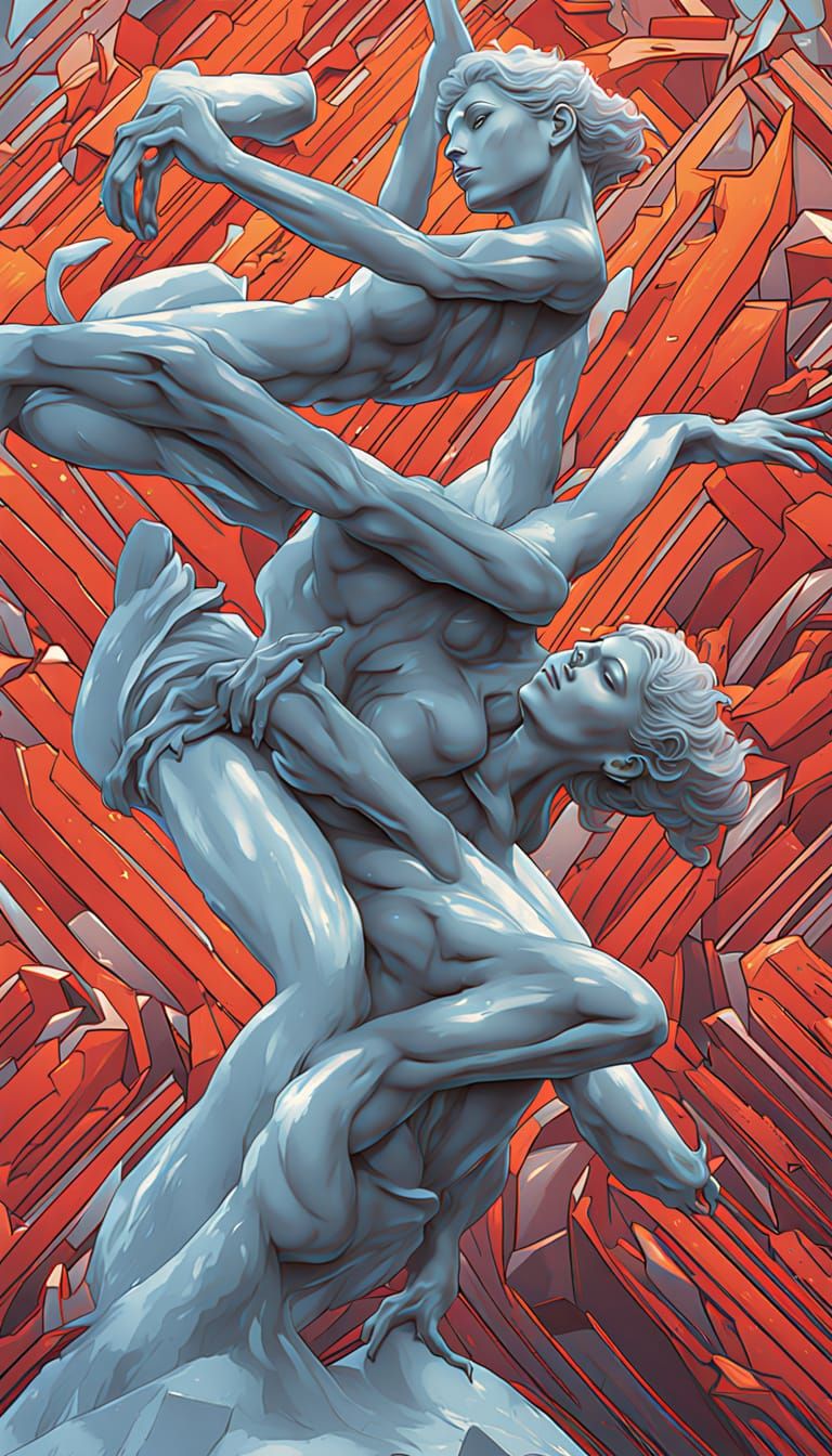 Vorticism Metal Sculptures of Fractaled Machinery