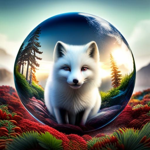 Artic Fox visits Tropical Area