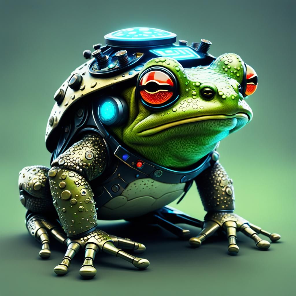 Cybernetic Toad in Cyberpunk Style