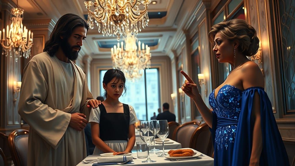Jesus Offers Comfort in Upscale Restaurant Scene