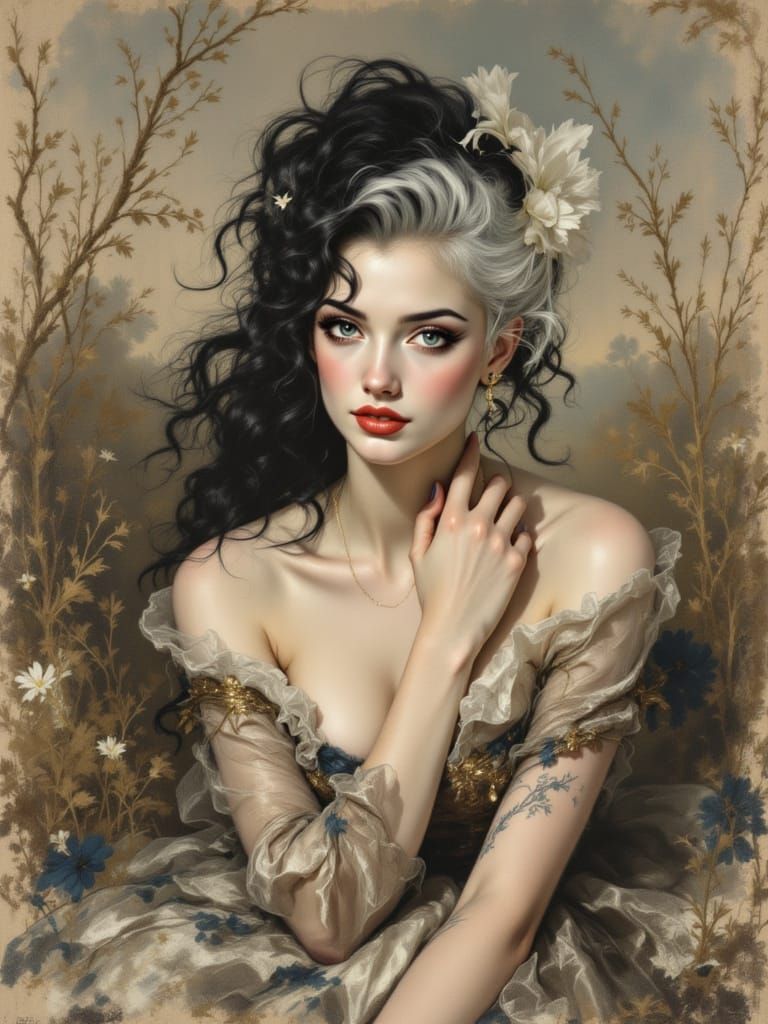 Midnight Velvet Waves in Charcoal and Pastel Hues