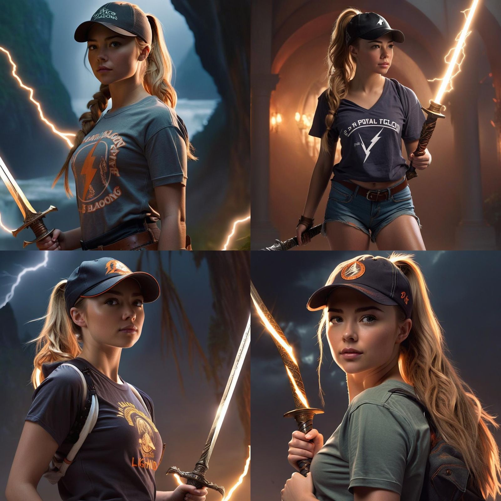 Woman with Sword: Digital Art Portrait