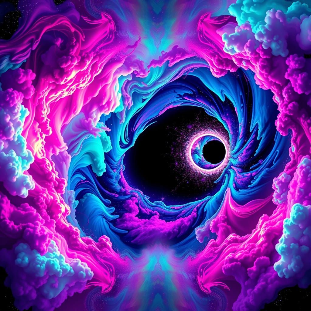 Cosmic Psychedelic Vortex in Electric Dreamscape