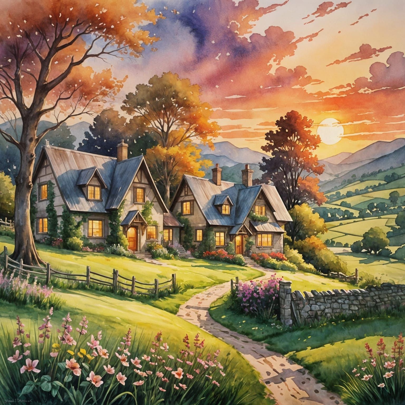 Sunset in the Hometown