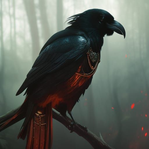 Raven Queen: Dark Fantasy Masterpiece in 8K