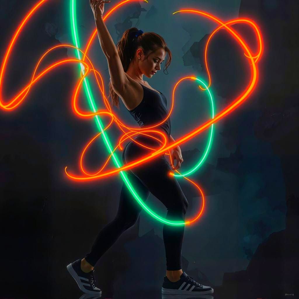 Neon Green and Orange Color Explosion