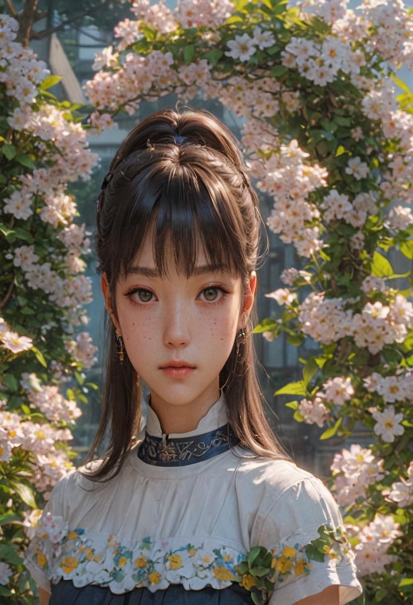 Detailed 3D Anime Art Inspired by WLOP