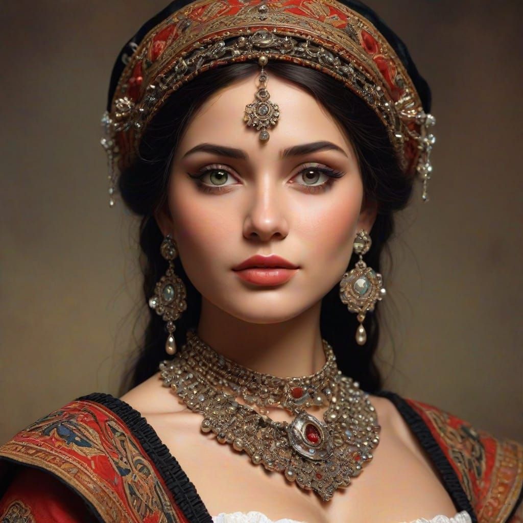 Mesopotamian Woman in Fantasy Art Style