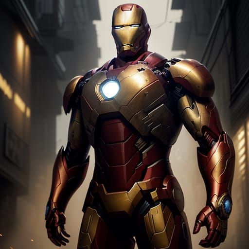 Iron Man in a Dark, Gritty Urban Alleyway