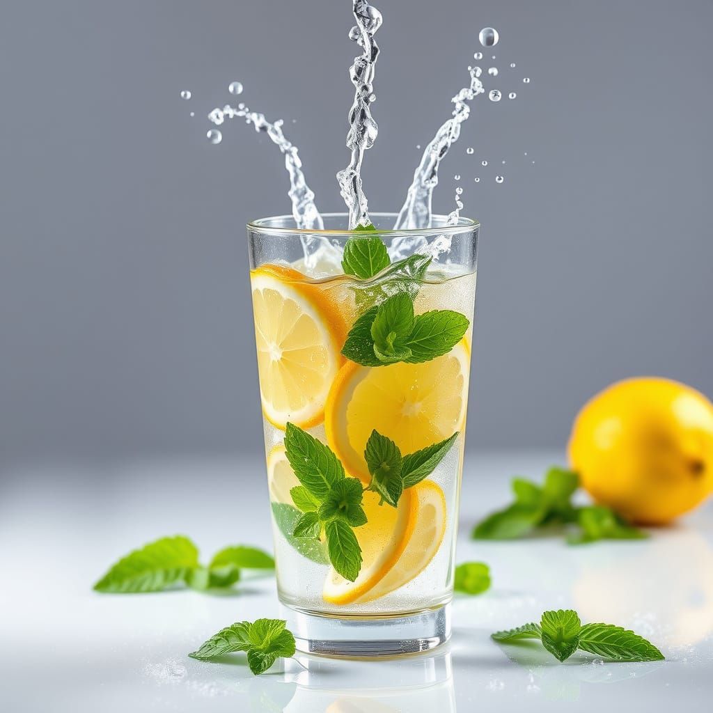 Fresh Lemonade in a Glass