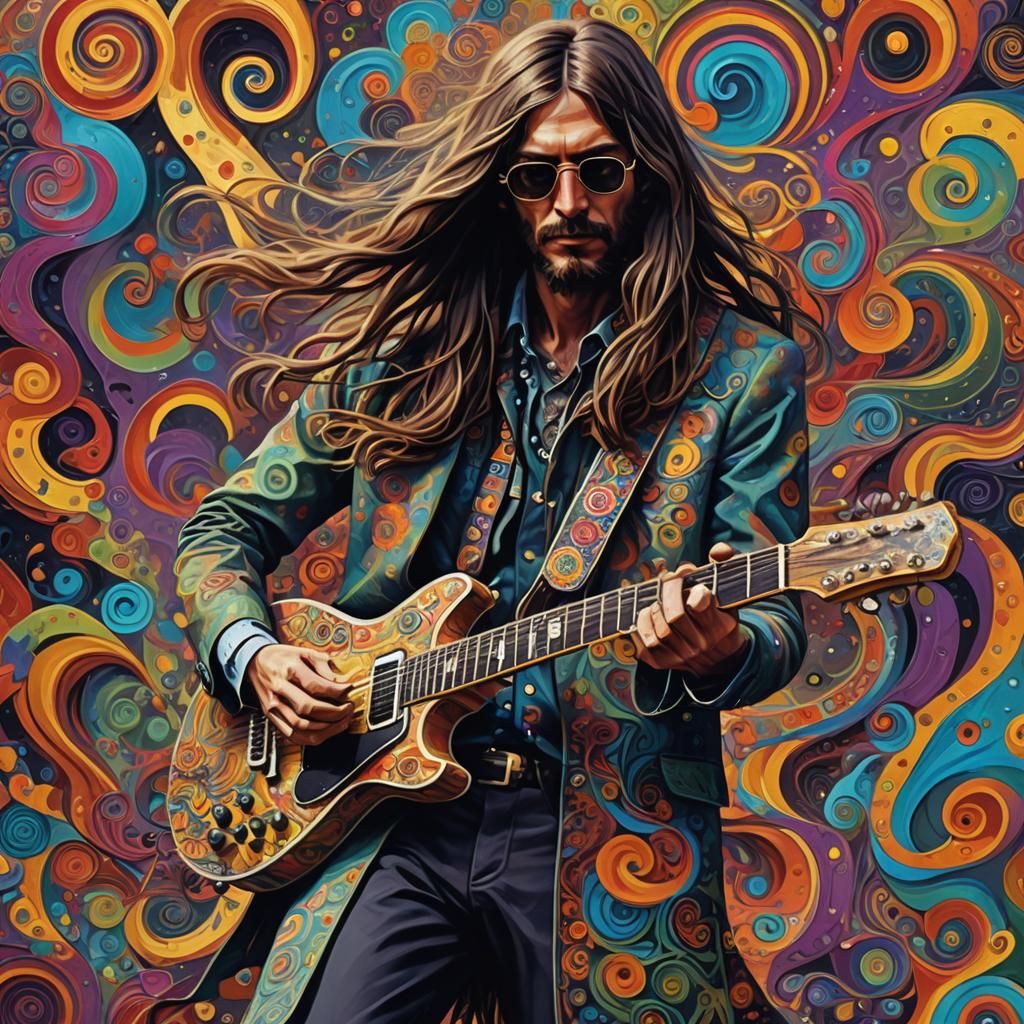 Trippy 60s Hippie in Surreal Disco Tech