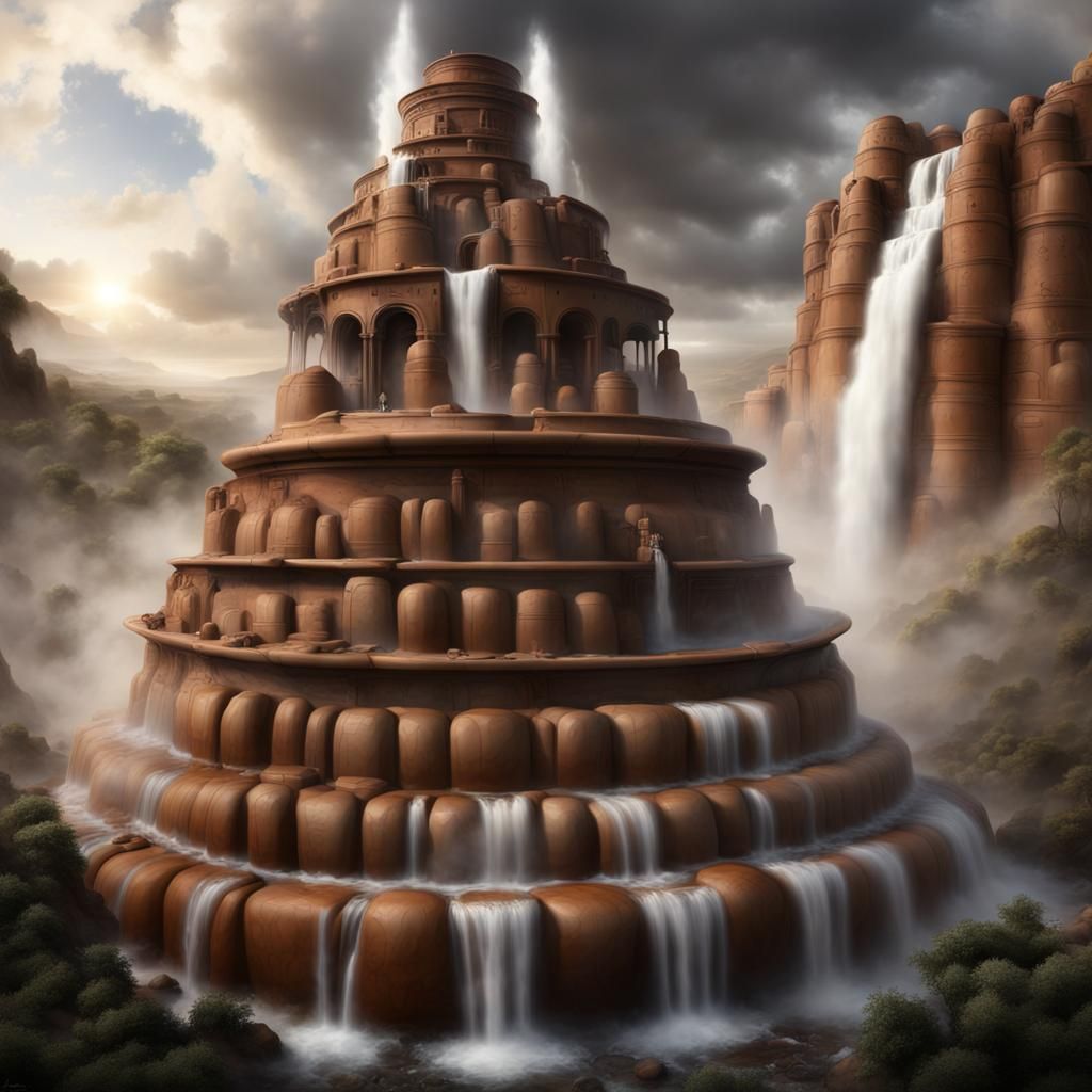 Tower of Babel Pottery Geyser Waterfalls