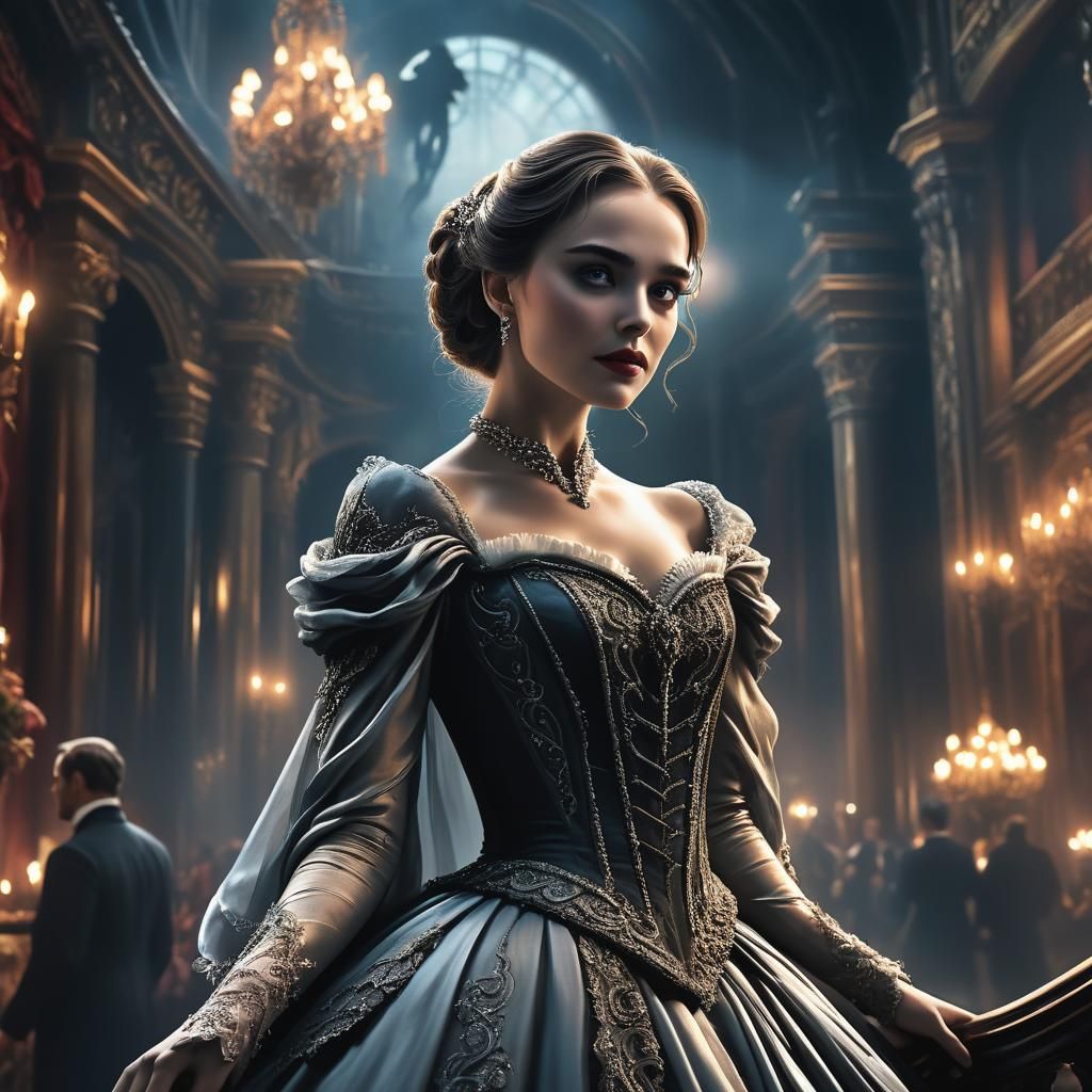 Dramatic Embrace: Phantom of the Opera Style