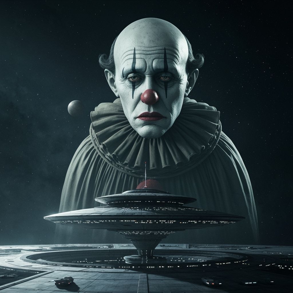 Colossal Clown Looms Over Deep Space 9 in HDR