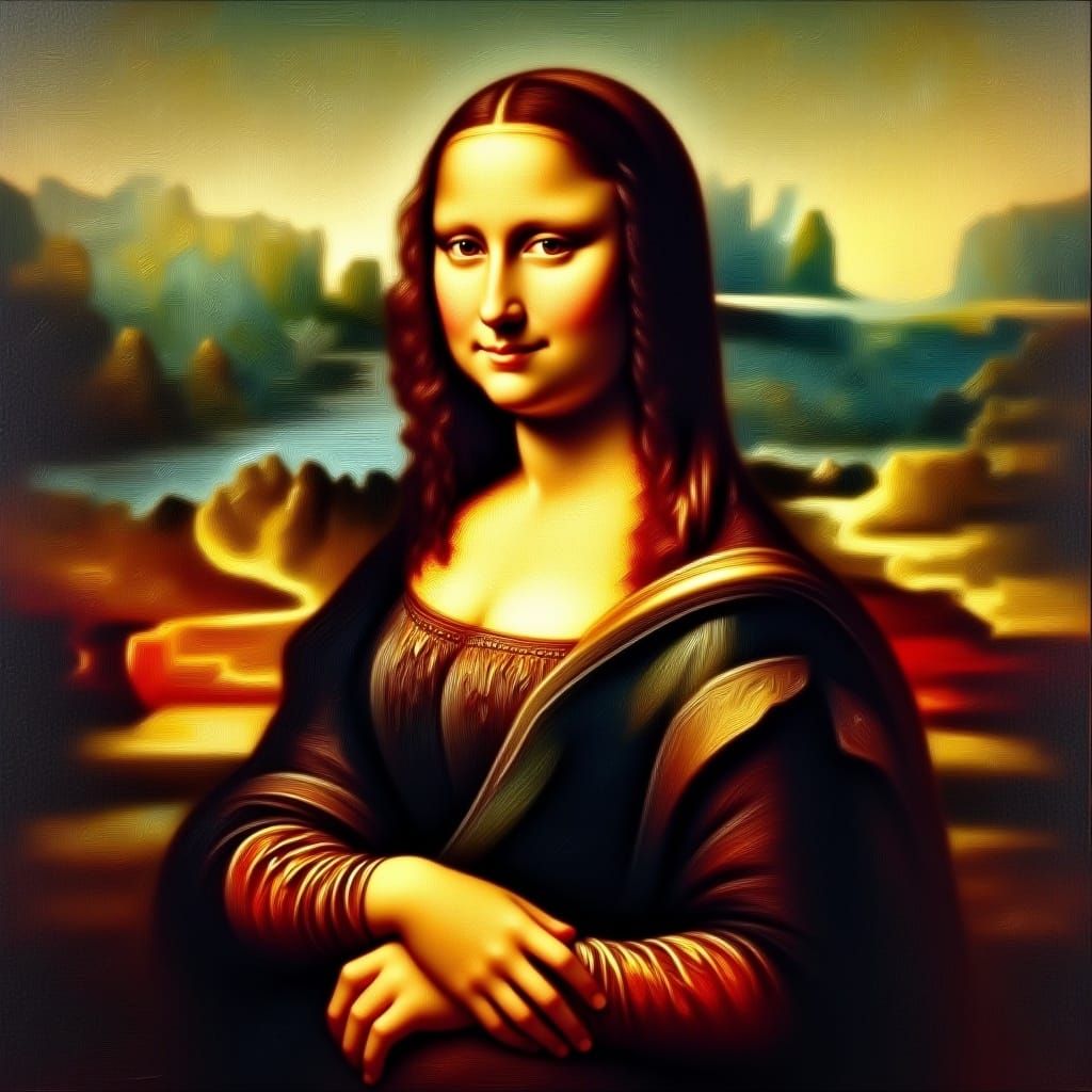 Hyperrealistic Mona Lisa Oil Painting Replica