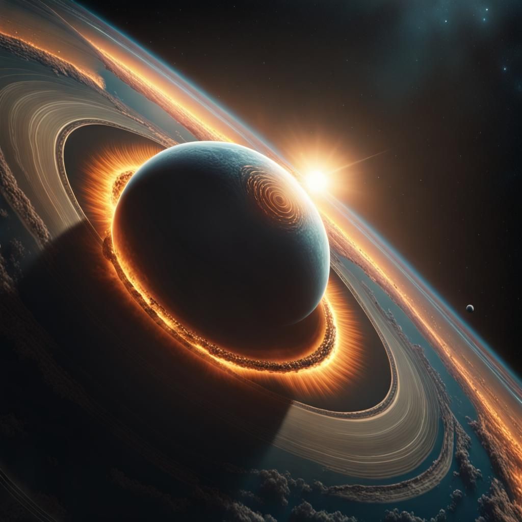 Ringworld Megastructure Orbiting a Sun in 8k Resolution