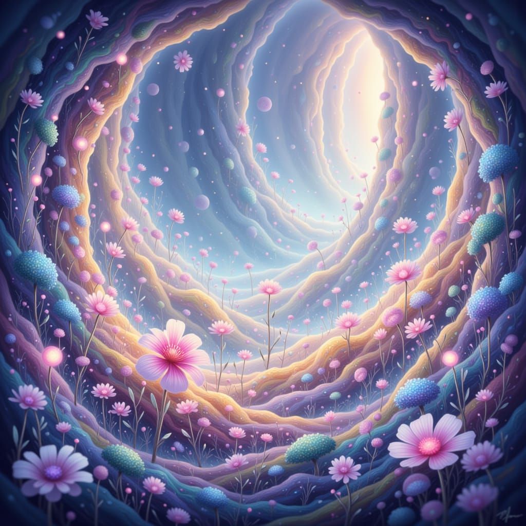 Dreamlike Ethereal Scene with Bokeh and Pastel Colors